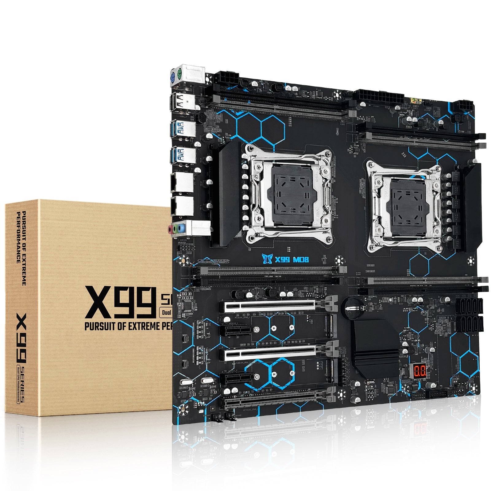 MACHINIST X99 MD8 Dual CPU Motherboard for Intel LGA 2011-3 Xeon E5 v3 v4 DDR4 E-ATX