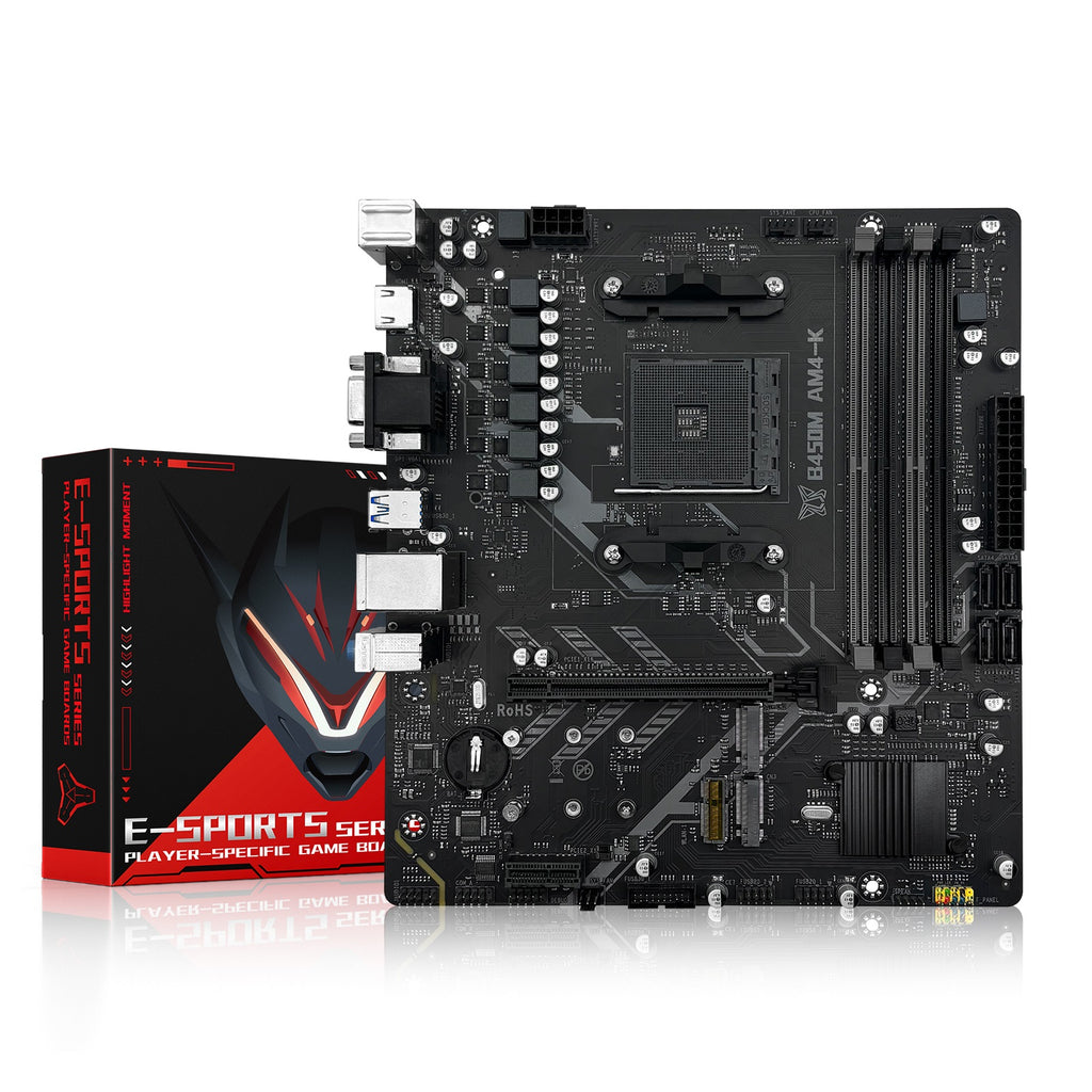 MACHINIST B450M AM4-K Motherboard for AMD Ryzen 1-5th gen CPUs DDR4 M-ATX