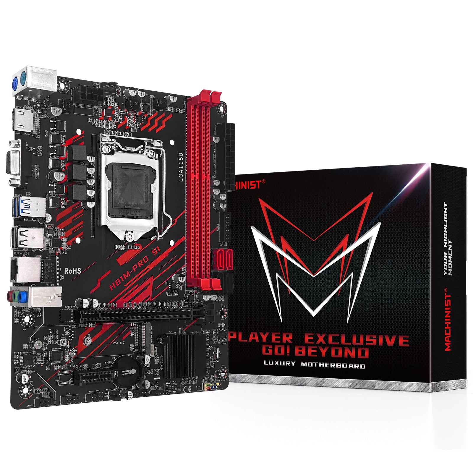 MACHINIST LGA 1150 Motherboard H81M PRO S1 Compatible with Intel Core i3 i5 i7 DDR3