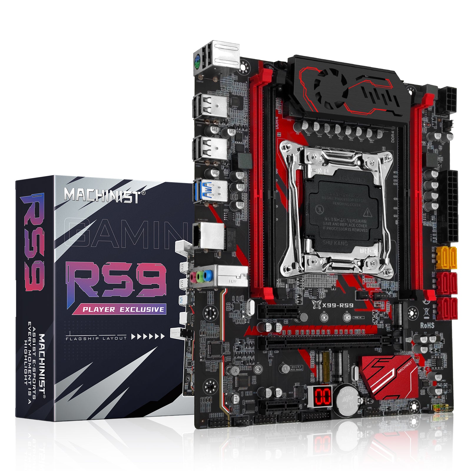 MACHINIST X99 RS9 Motherboard LGA 2011-3 for Intel Xeon E5 V3/V4 Core i7 DDR4