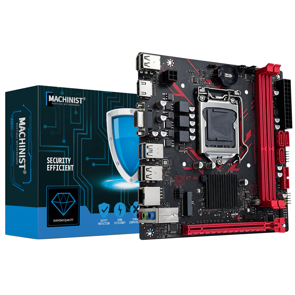 MACHINIST B75 X7 VB Motherboard Compatible with Intel LGA 1155 Core i7 i5 i3 DDR3 Mini ITX