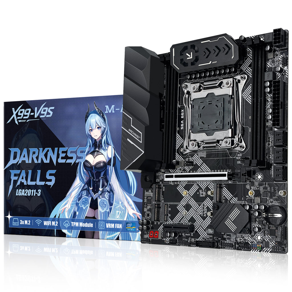 MACHINIST X99 V9S Motherboard LGA 2011-3 for Intel Xeon E5 V3 V4 DDR4 M-ATX