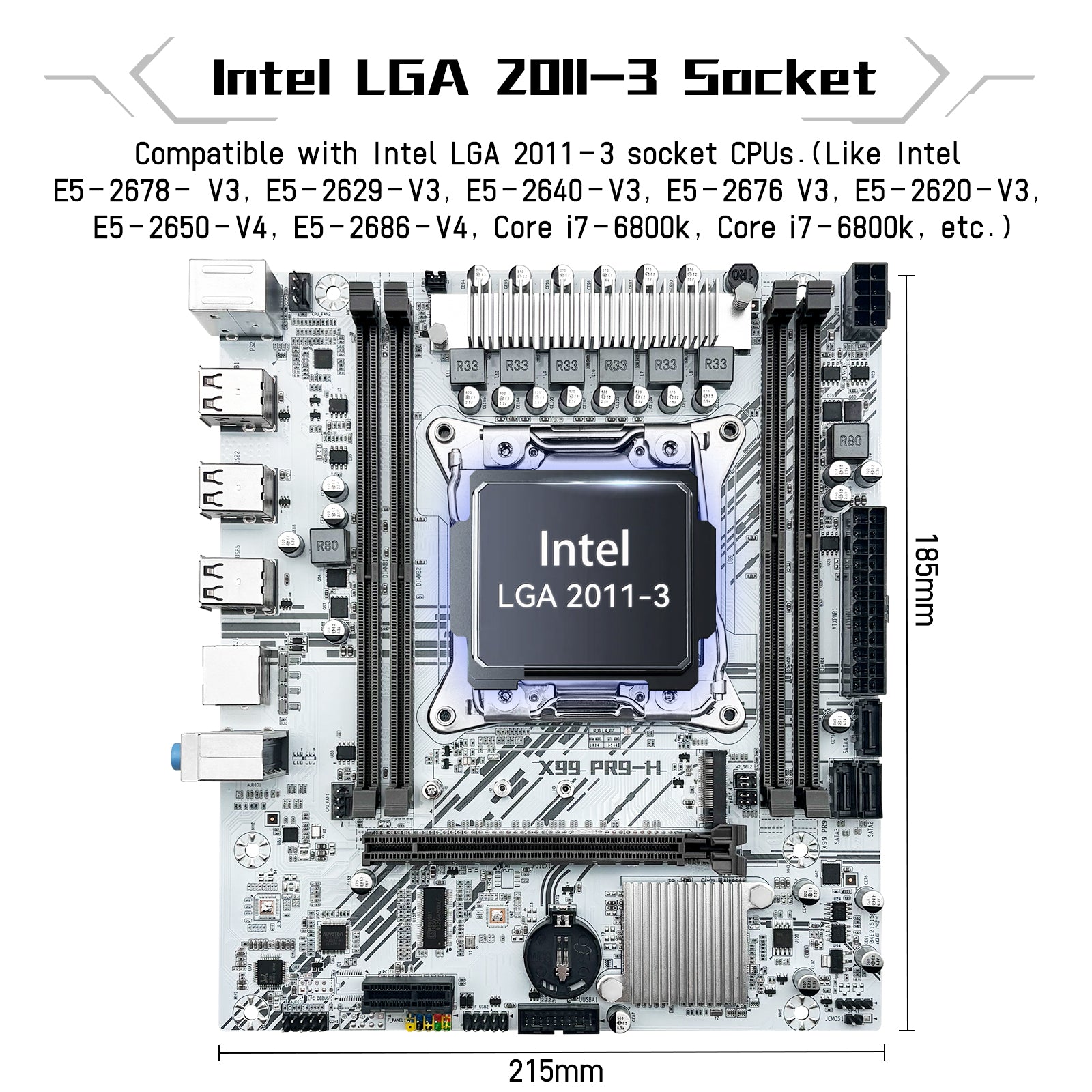 MACHINIST X99 PR9-H1 LGA 2011-3 Motherboard for Intel Xeon E5 V3/V4 Core i7 DDR4 Micro ATX