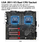MACHINIST X99 D8 MAX Dual CPU Motherboard for Intel LGA 2011-3 XEON E5 V3/V4 E-ATX