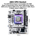 MACHINIST A520M-GL Motherboard AMD AM4 for Ryzen 3-5th gen CPUs DDR4