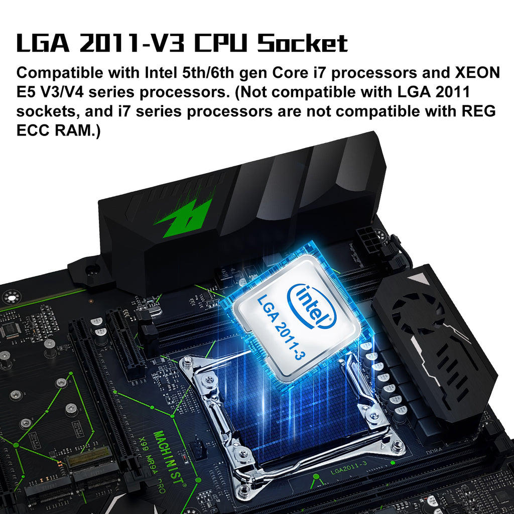 MACHINIST X99 MR9A PRO LGA 2011-3 Motherboard for Intel XEON E5 V3/V4 Core i7 DDR4