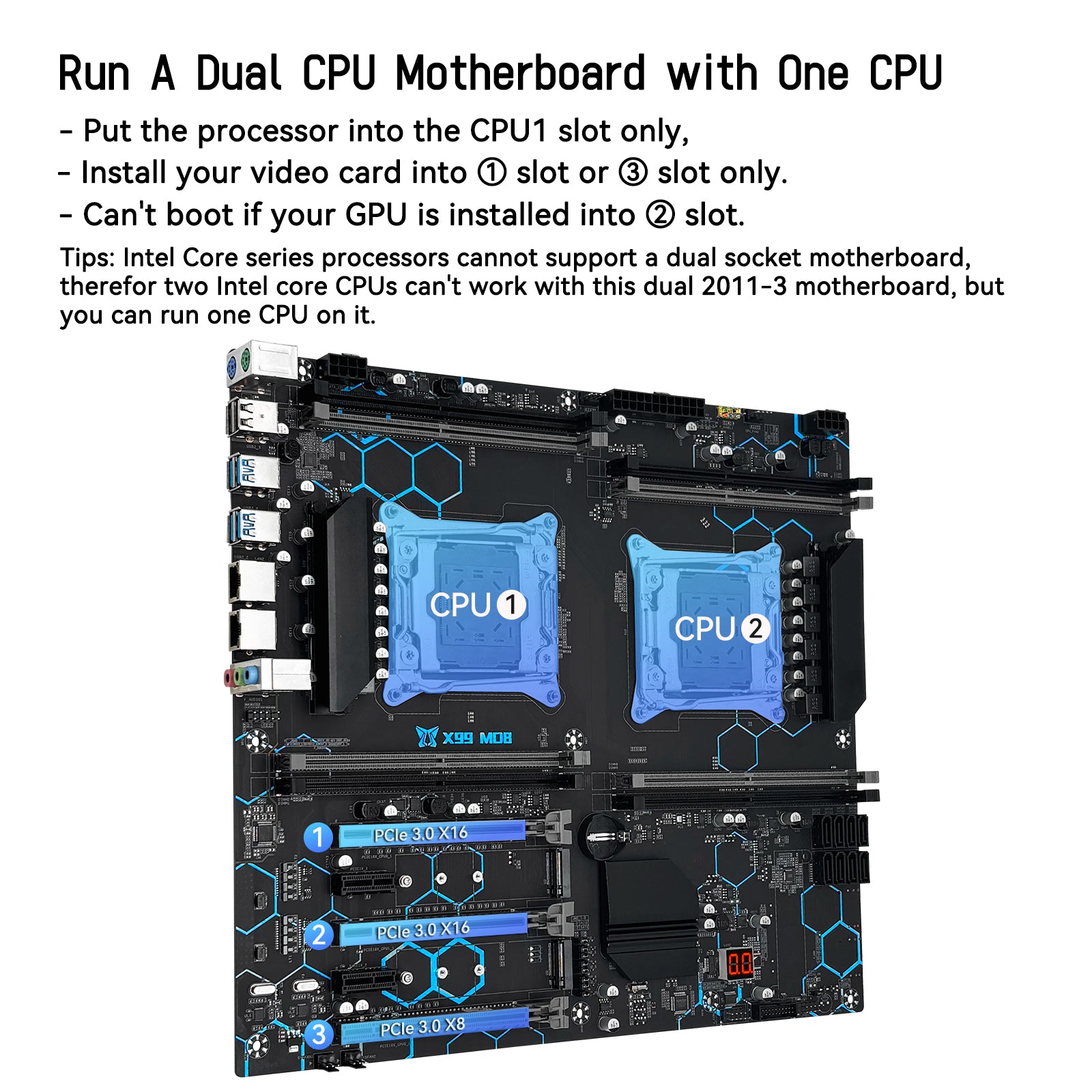 MACHINIST X99 MD8 Dual CPU Motherboard for Intel LGA 2011-3 Xeon E5 v3 v4 DDR4 E-ATX