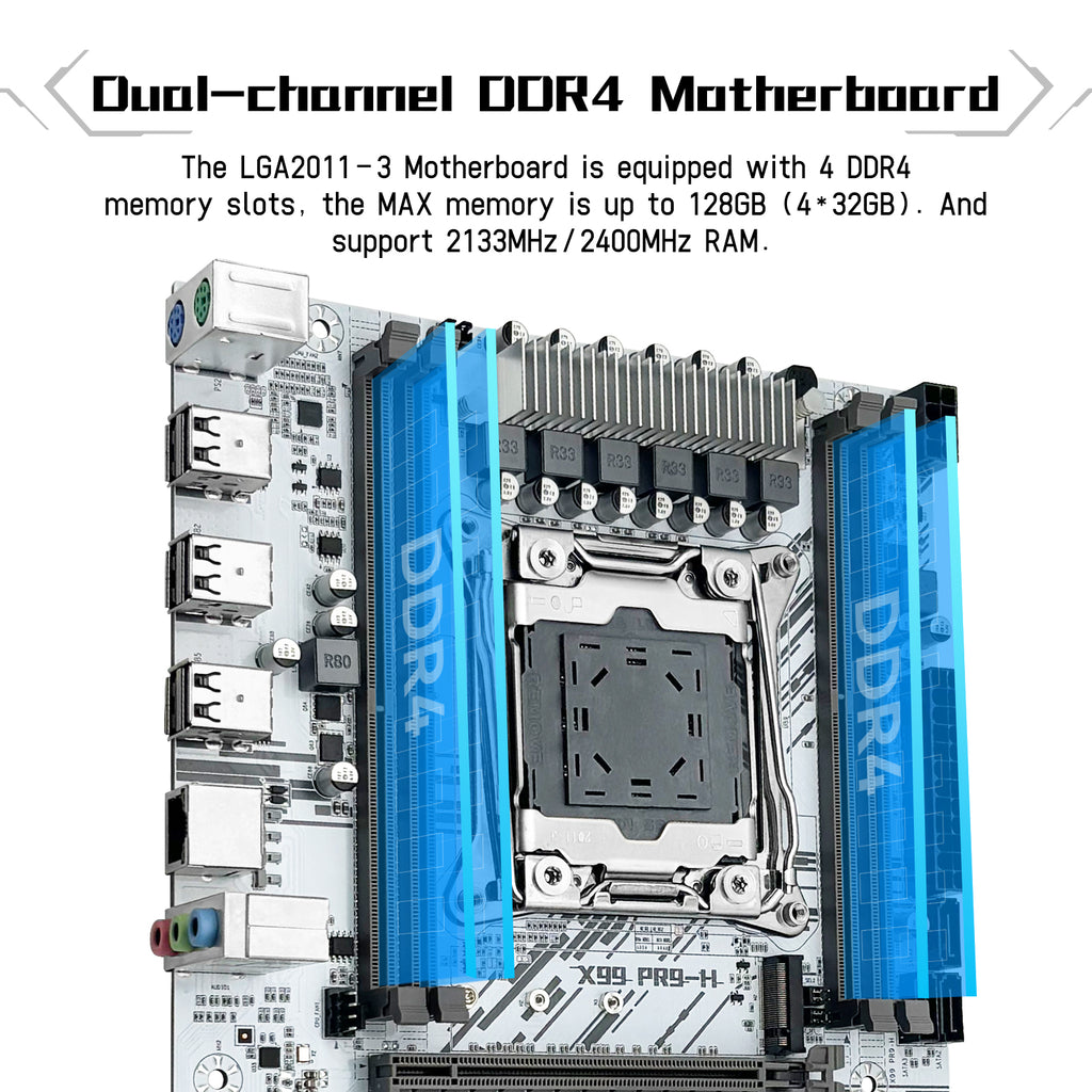 MACHINIST X99 PR9-H1 LGA 2011-3 Motherboard for Intel Xeon E5 V3/V4 Core i7 DDR4 Micro ATX