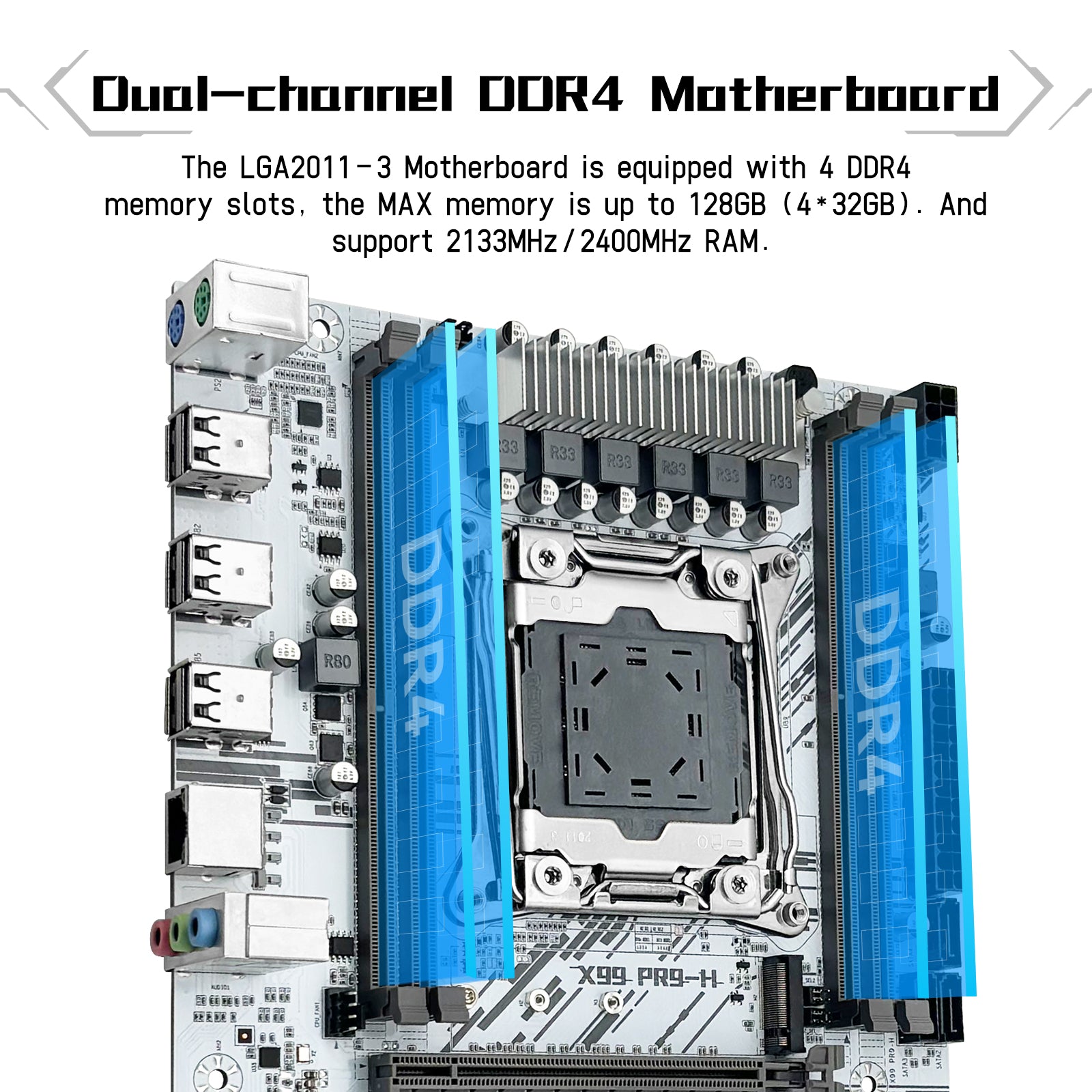 MACHINIST X99 PR9-H1 LGA 2011-3 Motherboard for Intel Xeon E5 V3/V4 Core i7 DDR4 Micro ATX