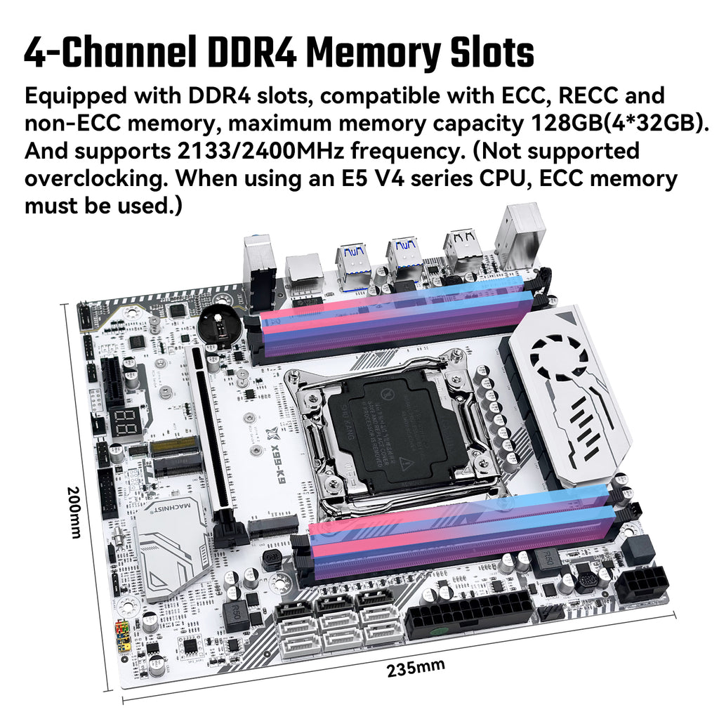 MACHINIST X99 K9 LGA 2011-3 Motherboard for Intel Xeon E5 V3/V4 Core i7 DDR4 M-ATX