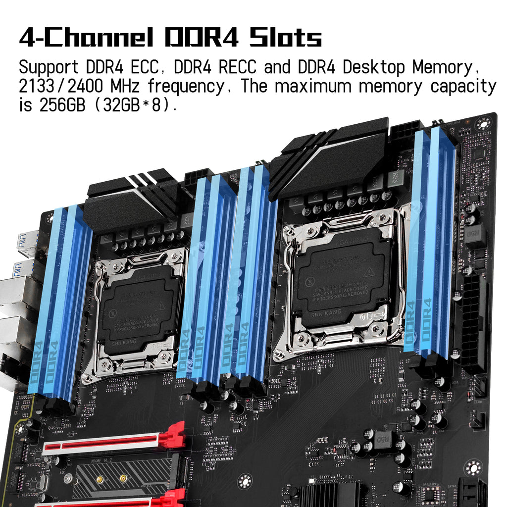 MACHINIST X99 D8 MAX Dual CPU Motherboard for Intel LGA 2011-3 XEON E5 V3/V4 E-ATX