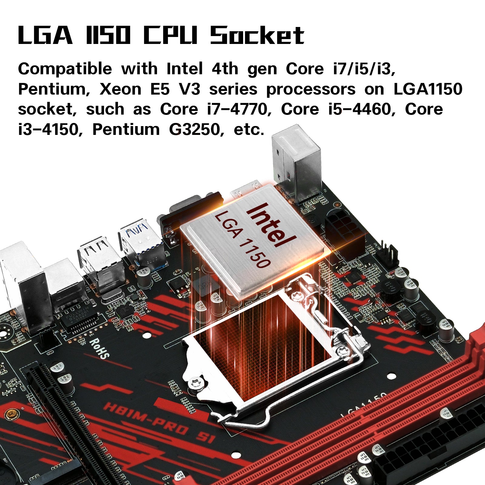 MACHINIST LGA 1150 Motherboard H81M PRO S1 Compatible with Intel Core i3 i5 i7 DDR3