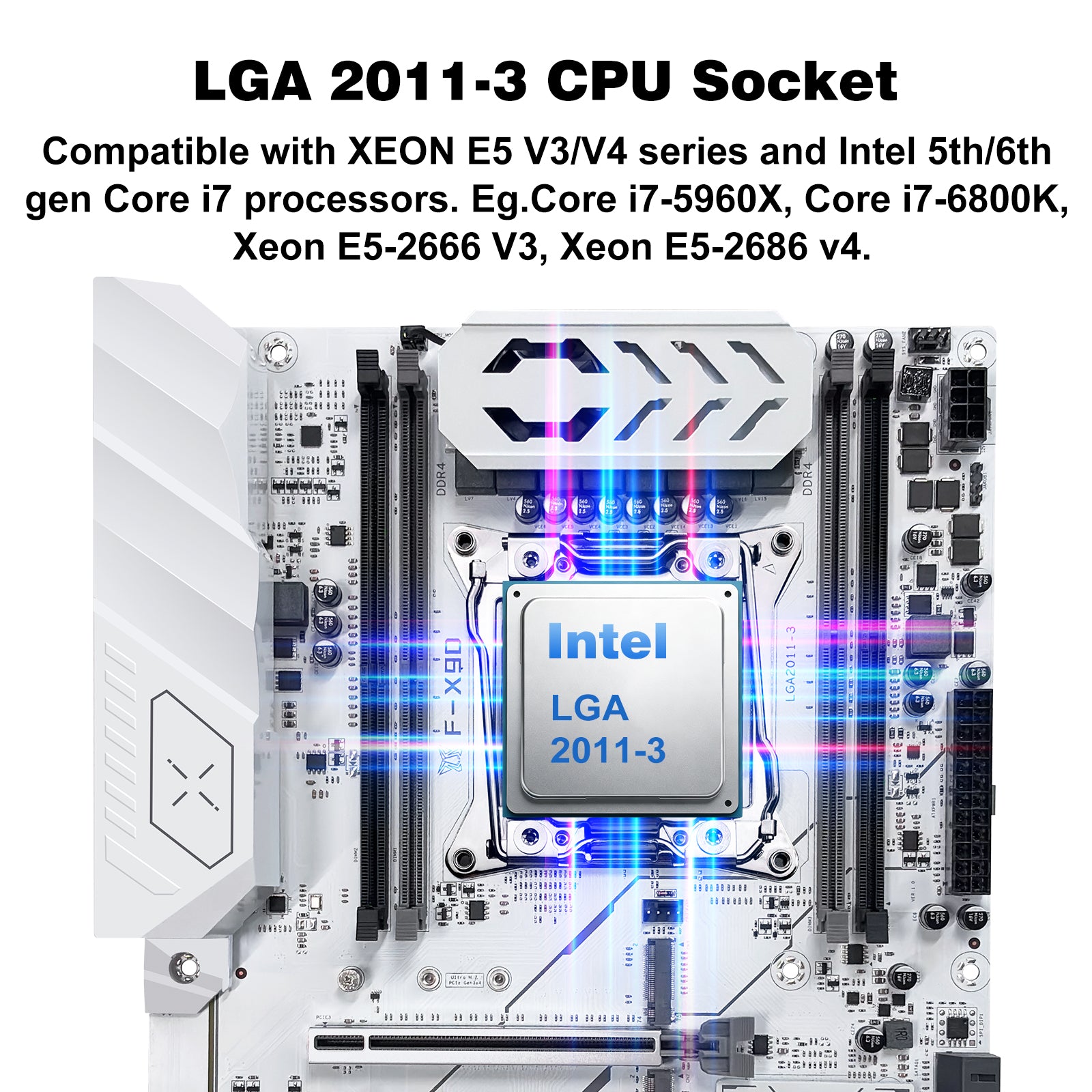MACHINIST X99 F-X9D Motherboard for Intel LGA 2011-3 CPUs Xeon E5 V3 V4