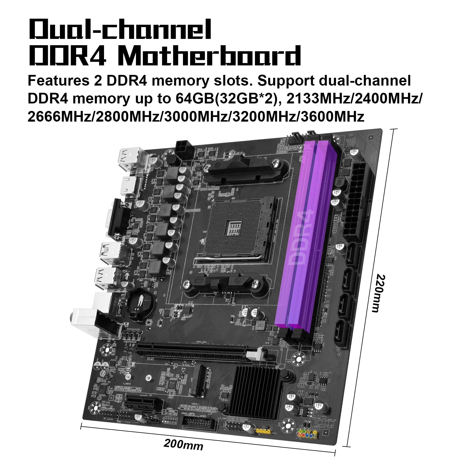 MACHINIST B450 Motherboard for AMD AM4 Socket Ryzen 1-5th gen CPUs DDR4