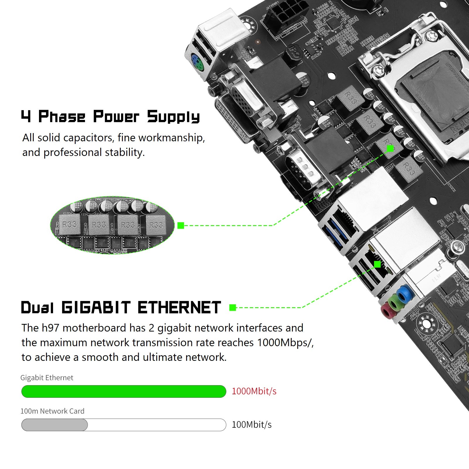 MACHINIST H97M PRO LGA 1150 Motherboard for Intel Core i3/i5/i7 DDR3