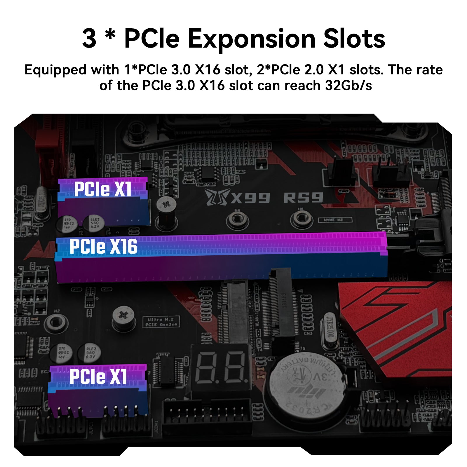 MACHINIST X99 RS9 Motherboard LGA 2011-3 for Intel Xeon E5 V3/V4 Core i7 DDR4
