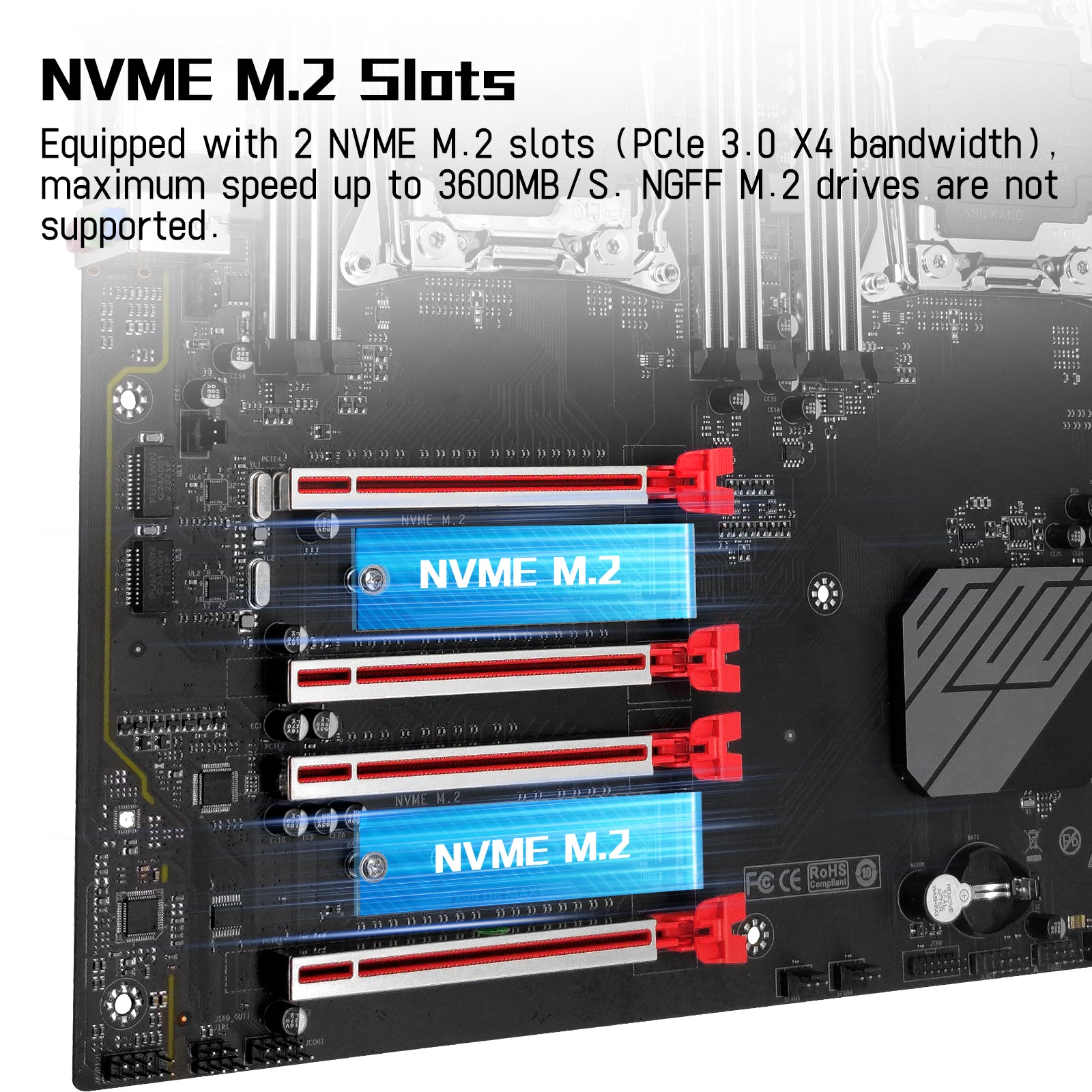 MACHINIST X99 D8 MAX Dual CPU Motherboard for Intel LGA 2011-3 XEON E5 V3/V4 E-ATX