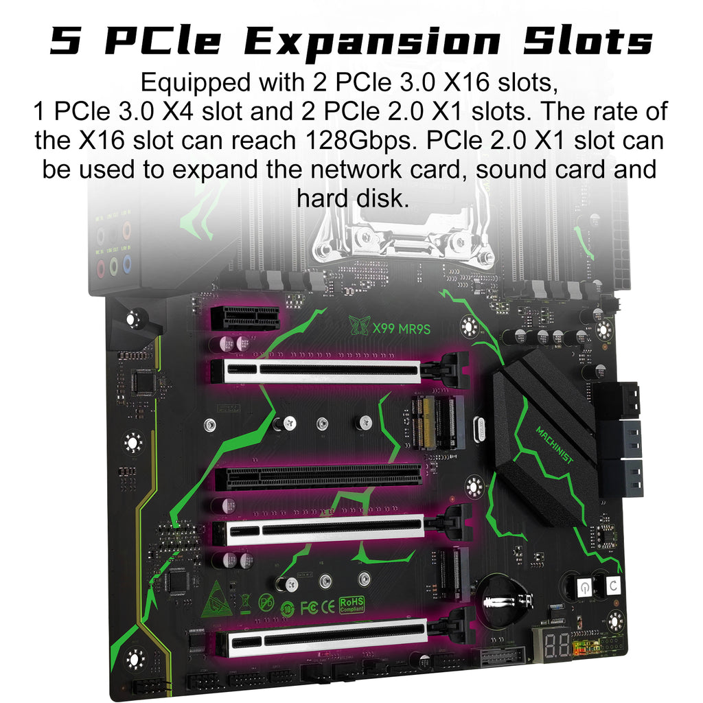MACHINIST LGA 2011-3 Motherboard X99 MR9S for Intel Xeon E5 V3 V4 Core i7 DDR4 ATX