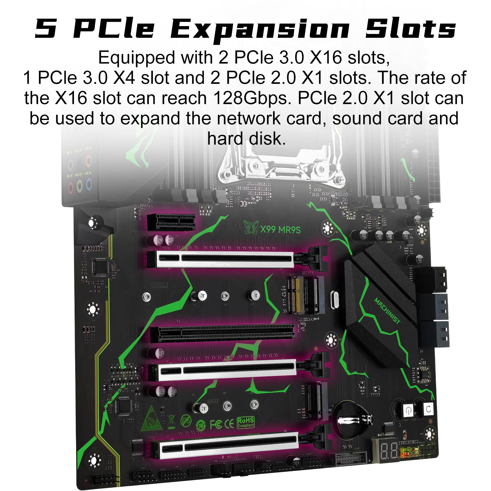 MACHINIST LGA 2011-3 Motherboard X99 MR9S for Intel Xeon E5 V3 V4 Core i7 DDR4 ATX