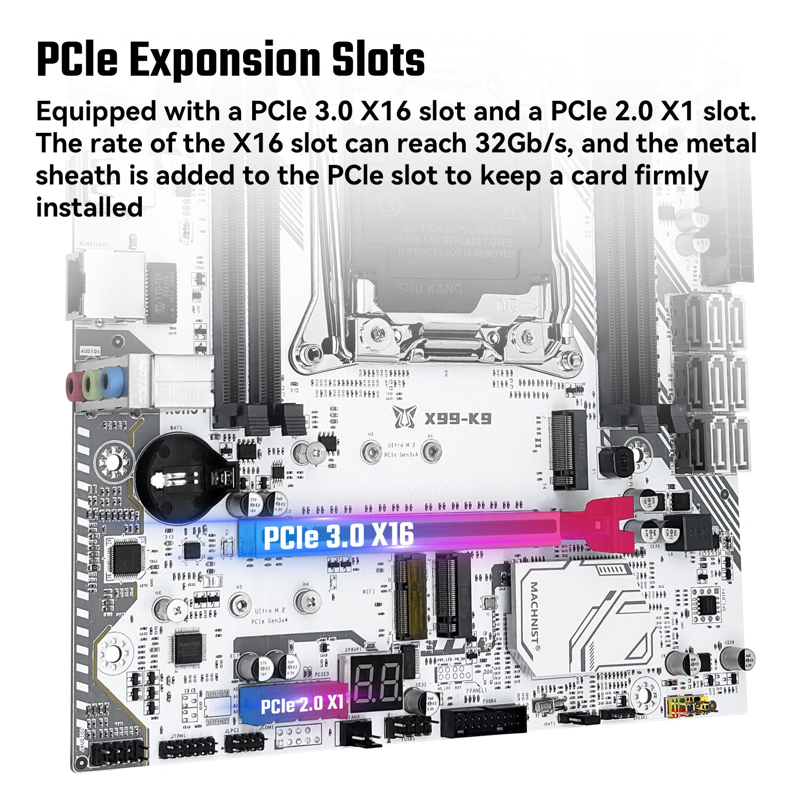 MACHINIST X99 K9 LGA 2011-3 Motherboard for Intel Xeon E5 V3/V4 Core i7 DDR4 M-ATX