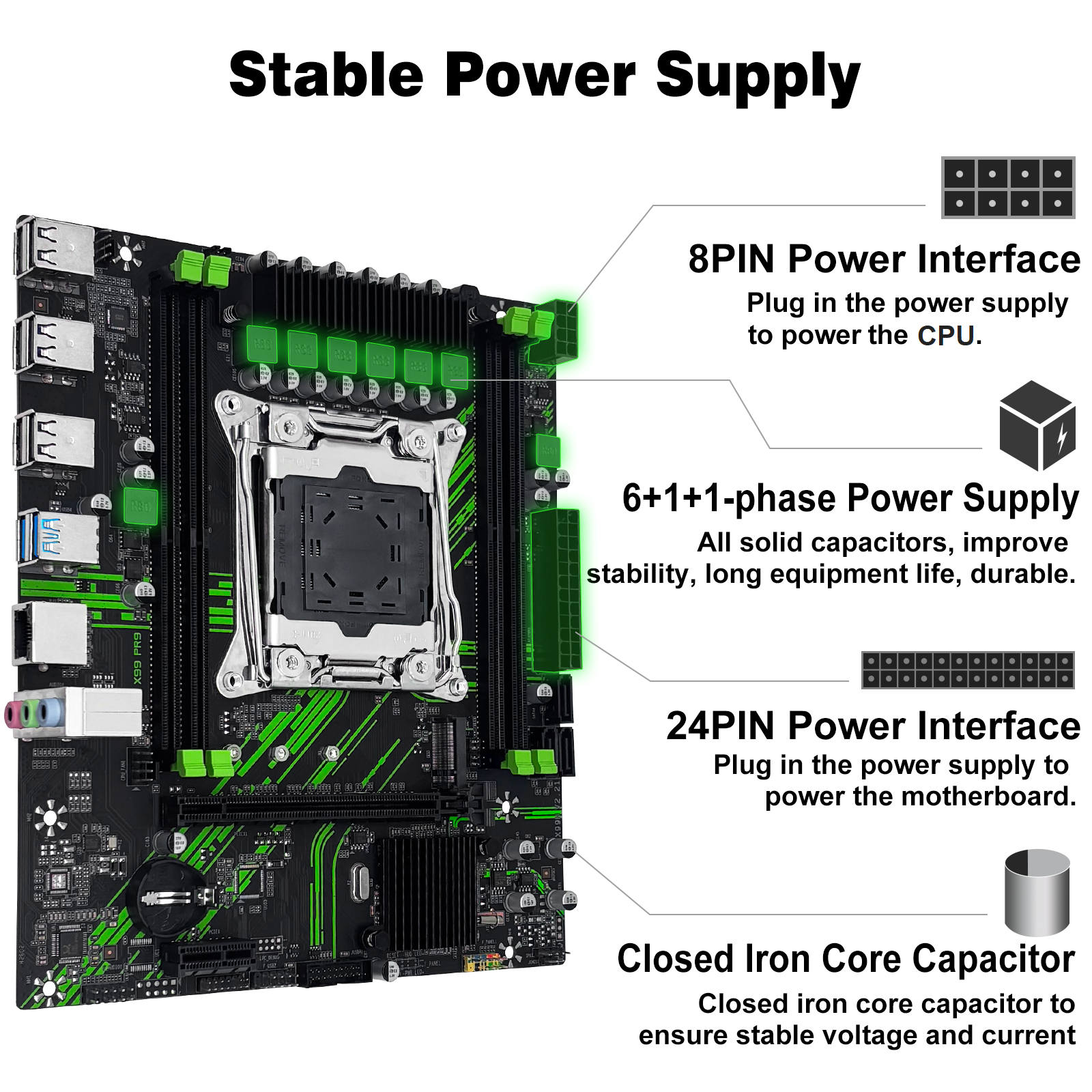 MACHINIST X99 PR9 LGA 2011-3 Motherboard for Intel Xeon E5 V3 V4 and Core i7 DDR4