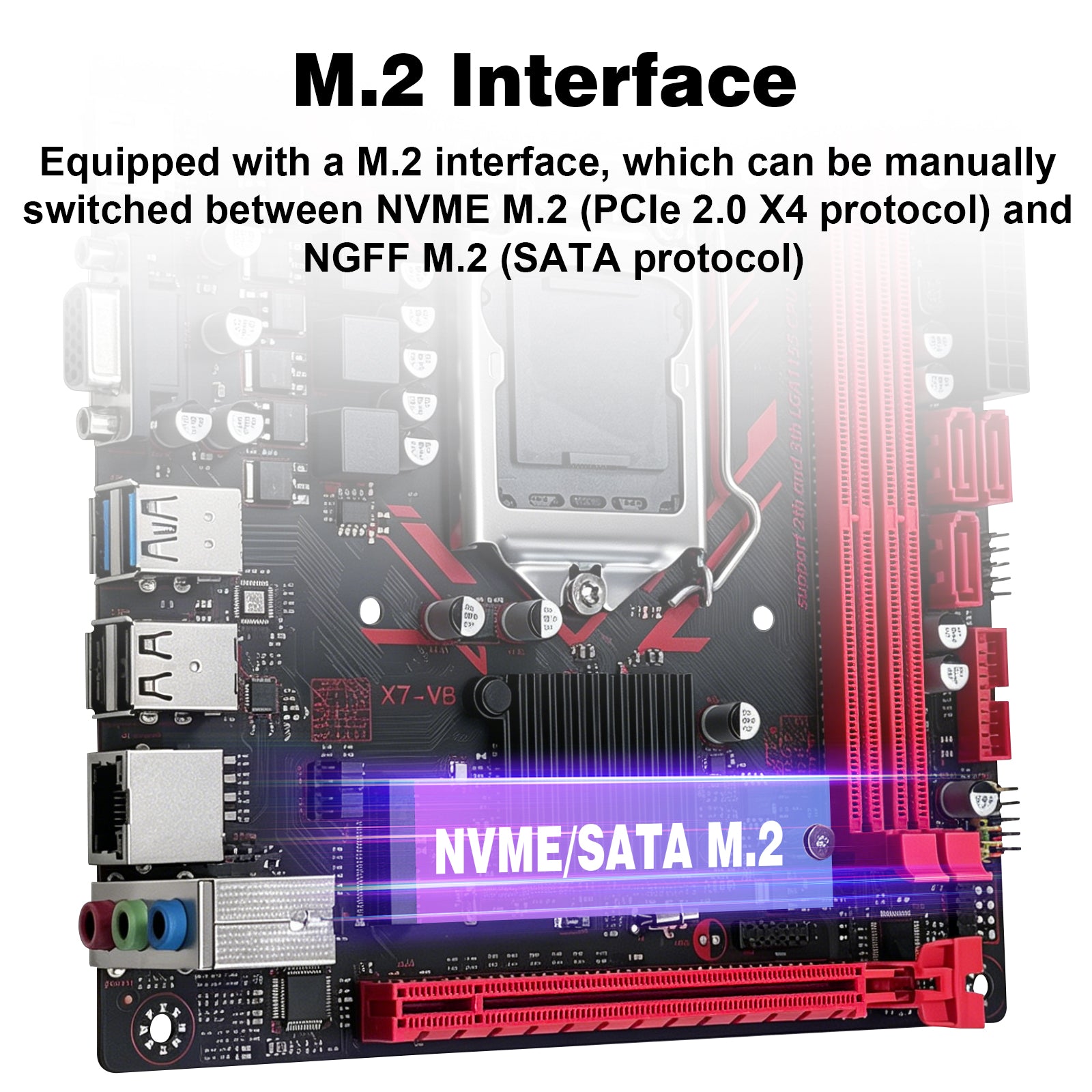 MACHINIST B75 X7 VB Motherboard Compatible with Intel LGA 1155 Core i7 i5 i3 DDR3 Mini ITX