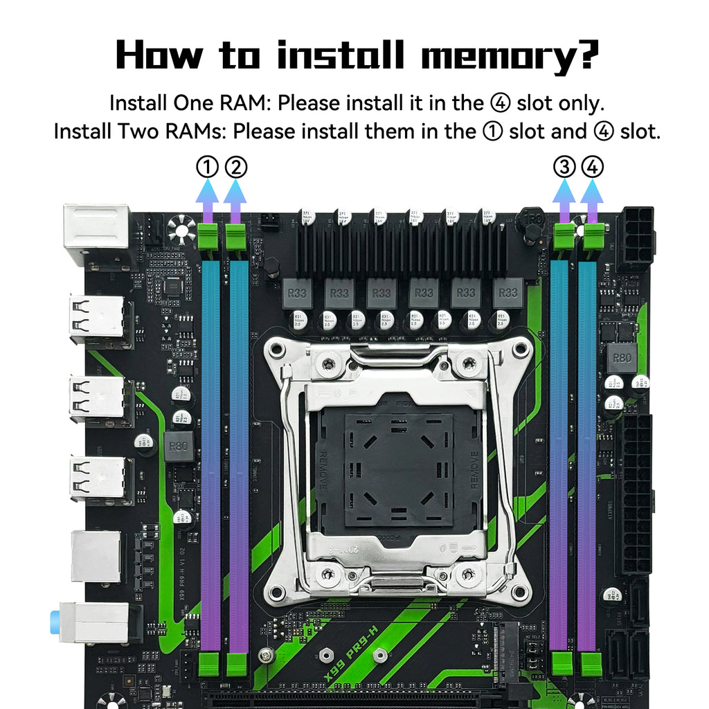 MACHINISIT X99 PR9-H LGA 2011-3 Motherboard Micro ATX for Intel Xeon E5 V3 V4 DDR4