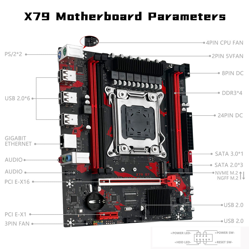 MACHINIST X79 S7 Motherboard Compatible with Intel LGA 2011 Xeon E5 DDR3