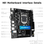 MACHINIST H61C Motherboard LGA 1155 for Intel Core i3,i5,i7/Xeon E3 V2 DDR3