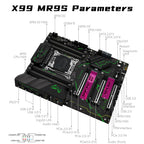 MACHINIST LGA 2011-3 Motherboard X99 MR9S for Intel Xeon E5 V3 V4 Core i7 DDR4 ATX