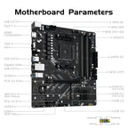 MACHINIST B450M AM4-K Motherboard for AMD Ryzen 1-5th gen CPUs DDR4 M-ATX