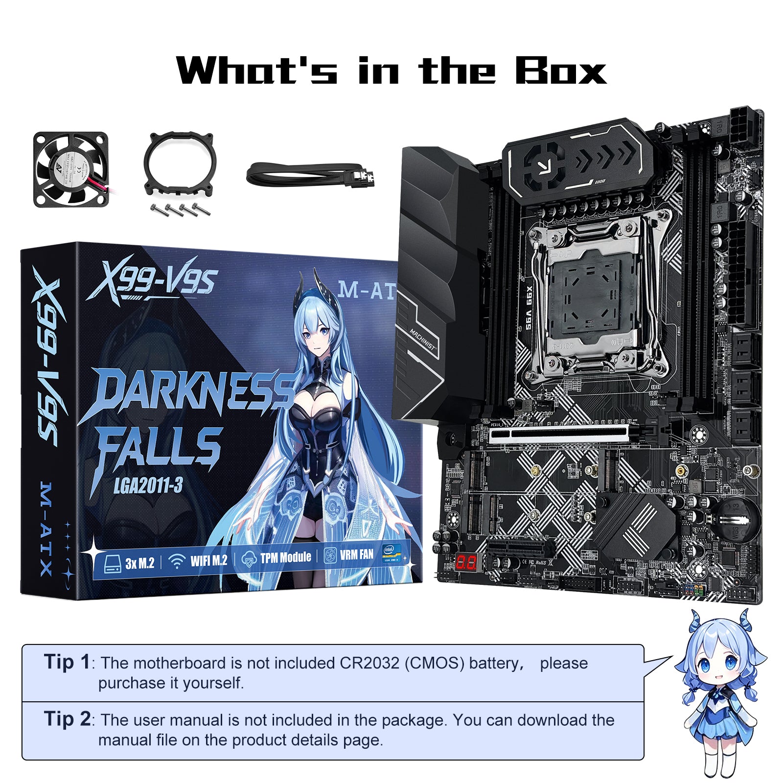 MACHINIST X99 V9S Motherboard LGA 2011-3 for Intel Xeon E5 V3 V4 DDR4 M-ATX