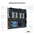 MACHINIST X99 MD8 Dual CPU Motherboard for Intel LGA 2011-3 Xeon E5 v3 v4 DDR4 E-ATX