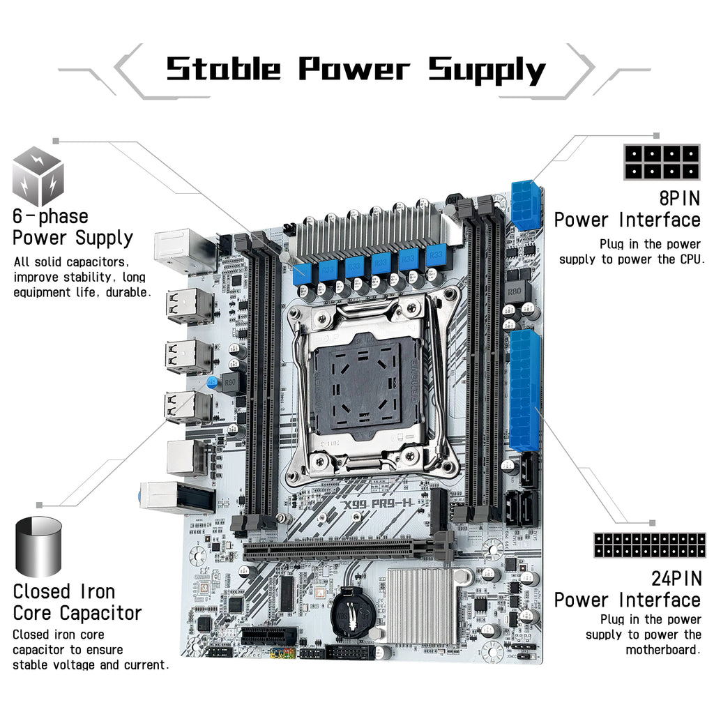 MACHINIST X99 PR9-H1 LGA 2011-3 Motherboard for Intel Xeon E5 V3/V4 Core i7 DDR4 Micro ATX