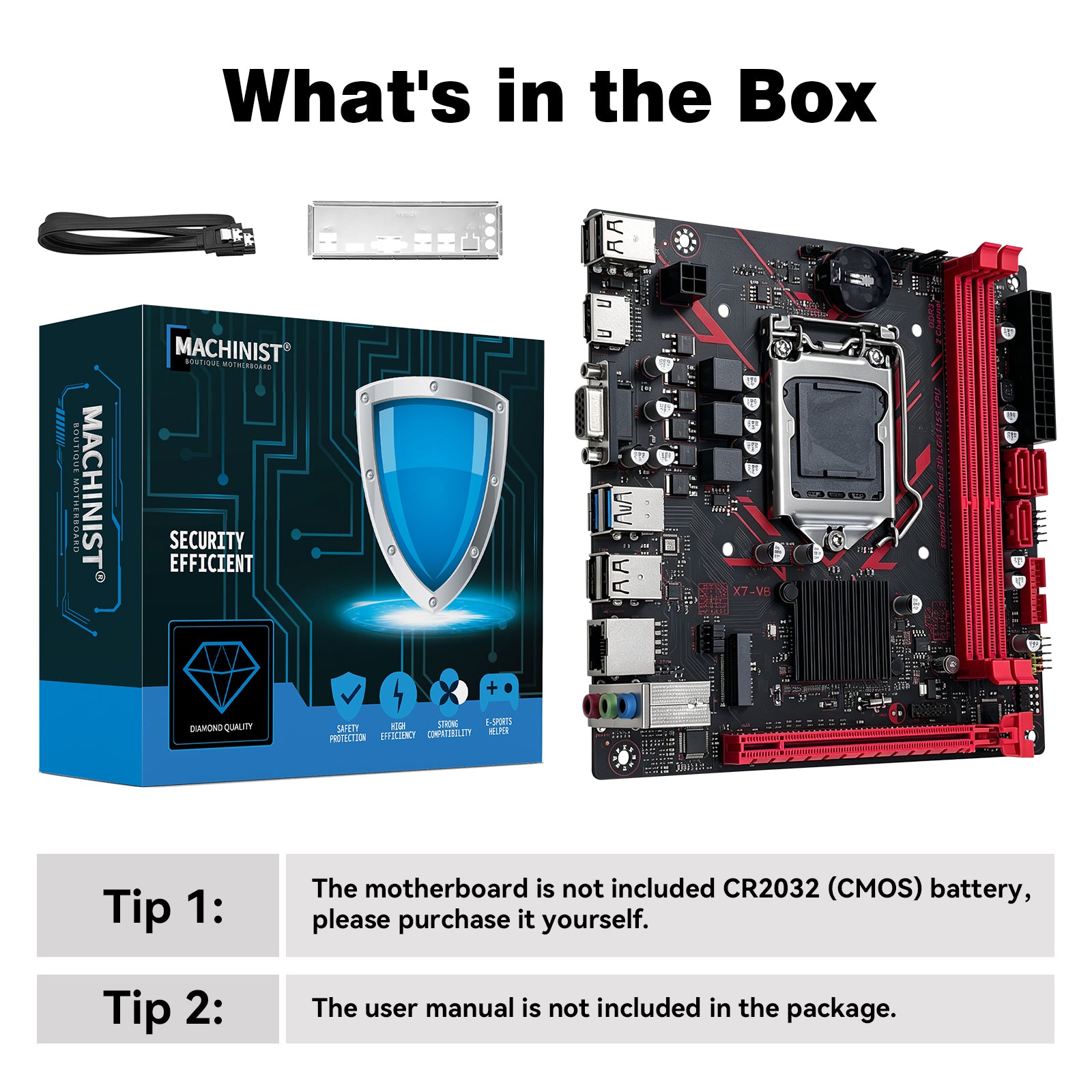 MACHINIST B75 X7 VB Motherboard Compatible with Intel LGA 1155 Core i7 i5 i3 DDR3 Mini ITX