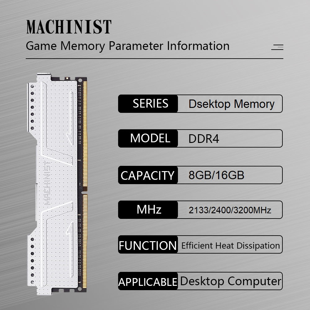 MACHINIST DDR4 ECC RAM 2133MHz 8GB/16GB Computer Memory