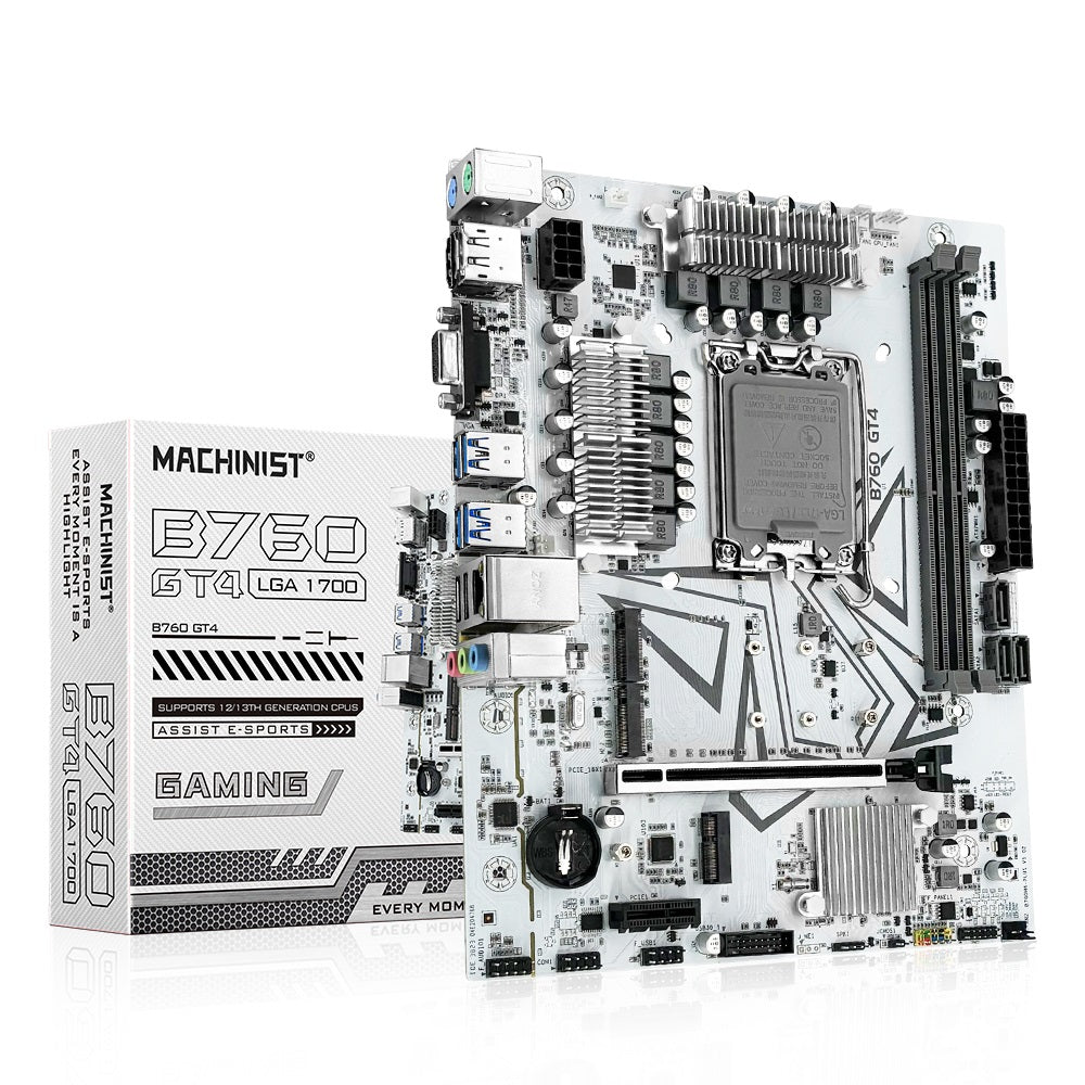 MACHINIST B760 GT4 Motherboard Compatible with Intel 12th/13th LGA 1700 CPUs