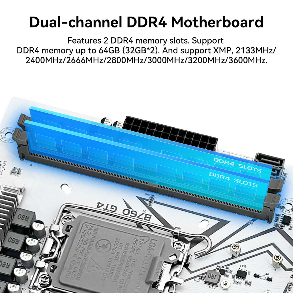 MACHINIST B760 GT4 Motherboard Compatible with Intel 12th/13th LGA 1700 CPUs