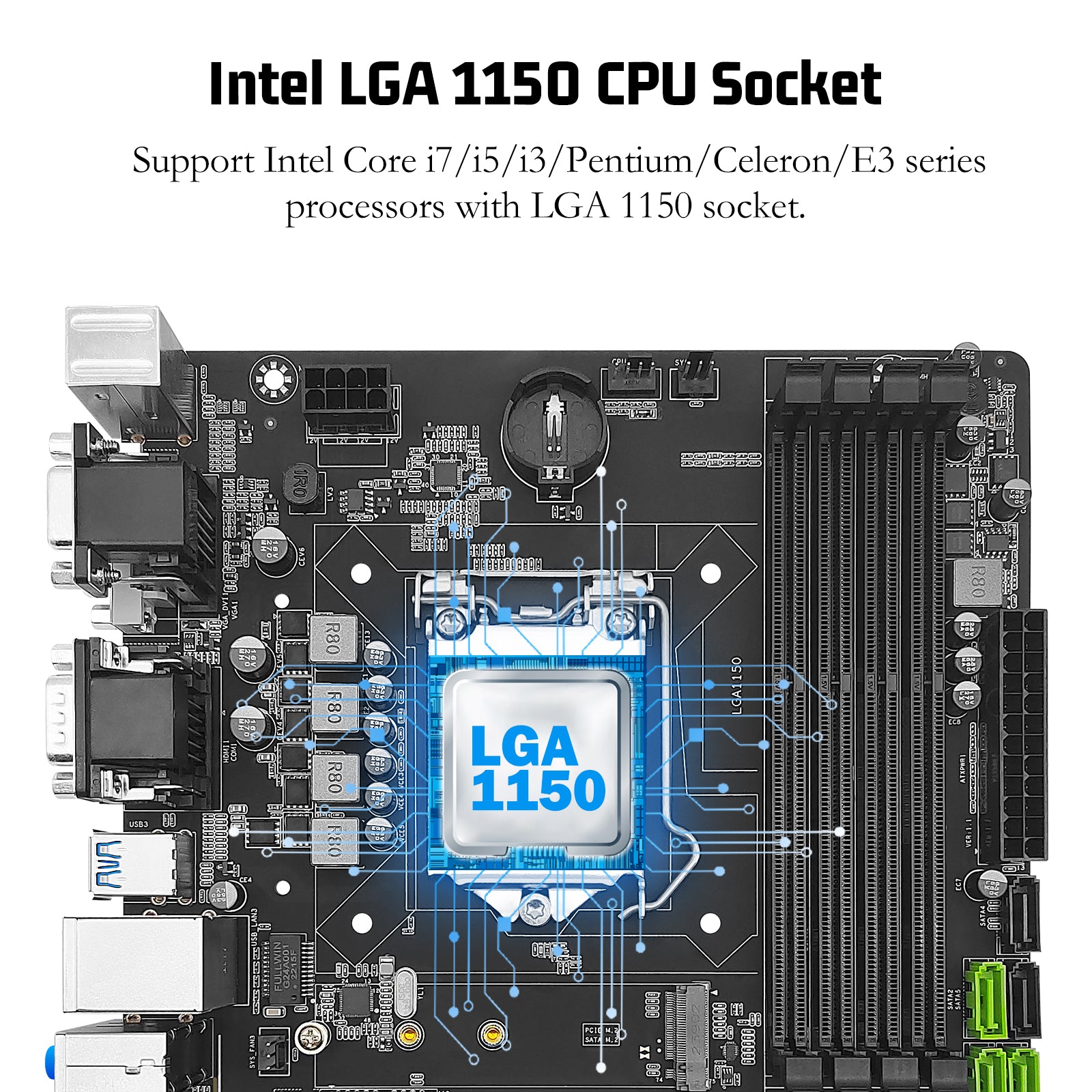 MACHINIST B85M PRO LGA 1150 Motherboard for Intel 4th Gen Core i7 i5 i3 Micro-ATX DDR3