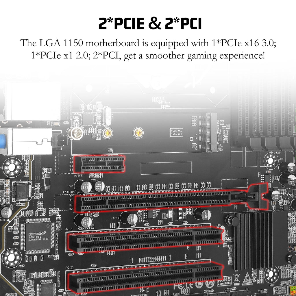 MACHINIST B85M PRO LGA 1150 Motherboard for Intel 4th Gen Core i7 i5 i3 Micro-ATX DDR3