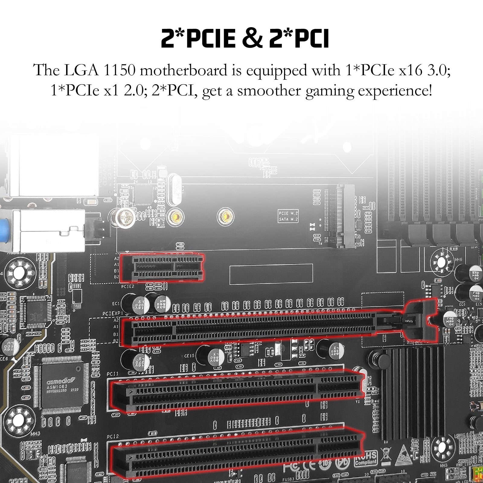 MACHINIST B85M PRO LGA 1150 Motherboard for Intel 4th Gen Core i7 i5 i3 Micro-ATX DDR3