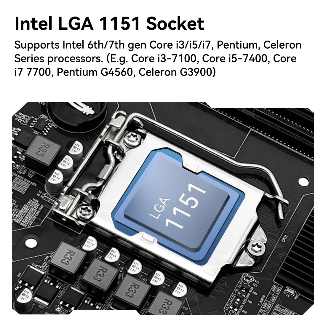MACHINIST H110 LGA 1151 Motherboard Compatible with Intel Core 6th 7th i3/i5/i7 DDR4