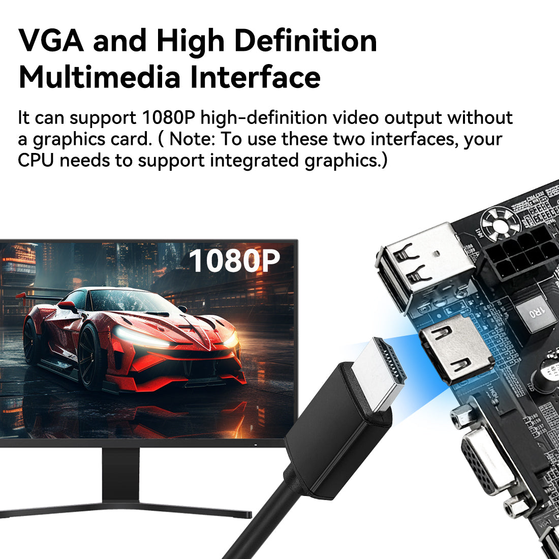 MACHINIST H110 LGA 1151 Motherboard Compatible with Intel Core 6th 7th i3/i5/i7 DDR4