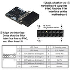 TPM 2.0 Module LPC 14Pin for PC Motherboard Compatible with ASUS TPM2.0